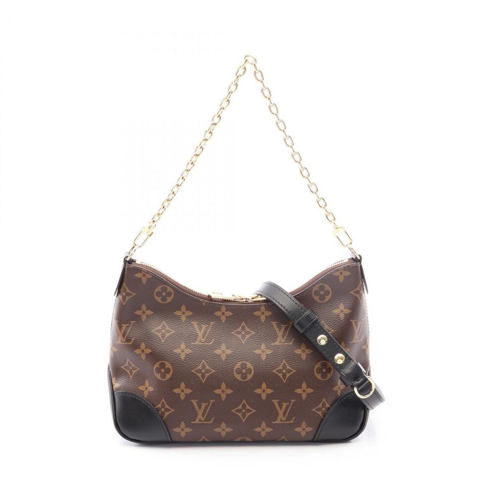 Louis Vuitton Boulogne NM Monogram Noir 2-Way Handbag, Coated Canvas Leather,...